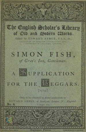 A Supplication for the Beggars by Simon Fish